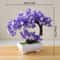 Mini Artificial Bonsai Desk Plant Realistic Plastic Potted Decor 15