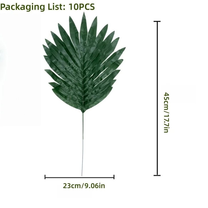 Tropical Palm Leaves Party Decor Set Artificial Jungle Safari Leaves With Stems 9