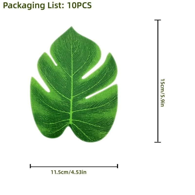 Tropical Palm Leaves Party Decor Set Artificial Jungle Safari Leaves With Stems 5