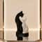 Black And White Cat Sculpture Modern Desk Home Decor Accent 1
