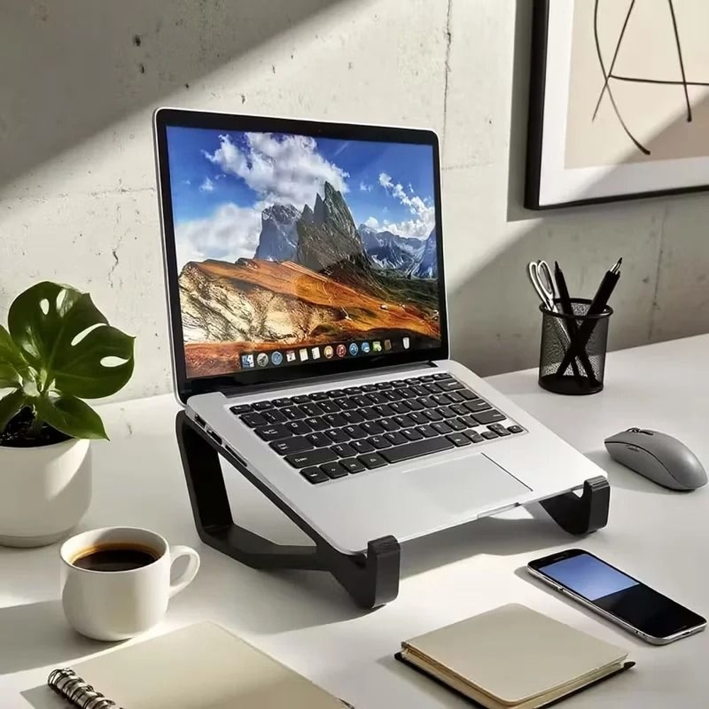 Ergonomic Adjustable Laptop Stand Portable Tilt Height Riser For MacBook PC 0