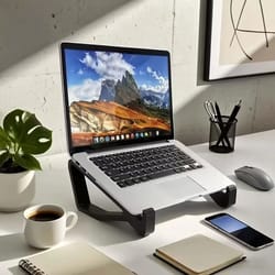 ergonomic adjustable laptop stand portable tilt & height riser for macbook & pc