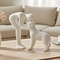 Elegant Black Dog And Owner Sculpture Minimalist Home Decor Accent 1