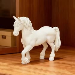 elegant mini horse figurine decor for desk, living room and gift display