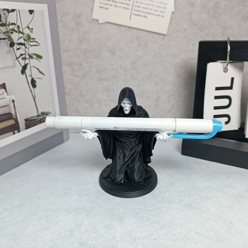 Satirical Skeleton Pen Holder Desk Decor For Office And Creative Workspaces 4