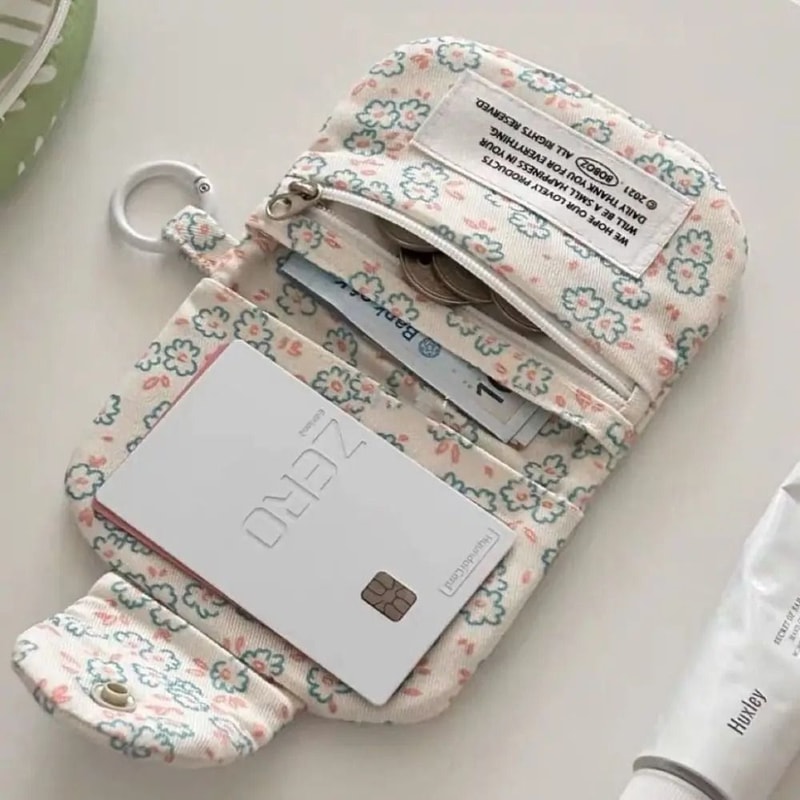Cute Floral Coin Purse Card Holder Korean Style Mini Wallet For Girls 3