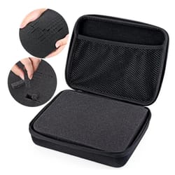 shockproof action camera travel case with custom foam storage for gopro and dji