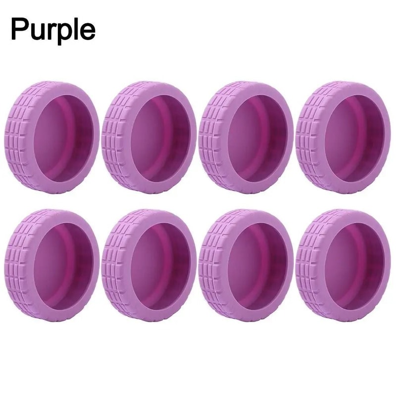 8pcs Silicone Luggage Wheel Protector Covers For Quiet And Wear Resistant Travel 10