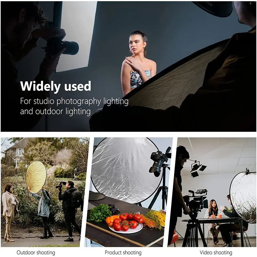 5 In 1 Collapsible Photography Reflector And Light Diffuser 23624331in Portable Studio Kit 5