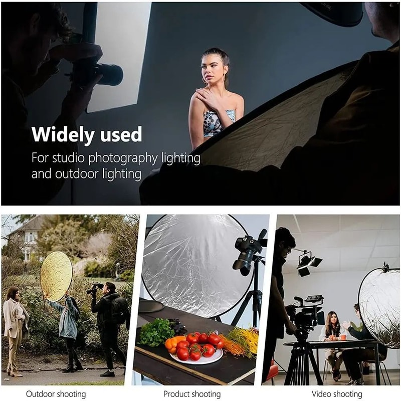 5 In 1 Collapsible Photography Reflector And Light Diffuser 23624331in Portable Studio Kit 5