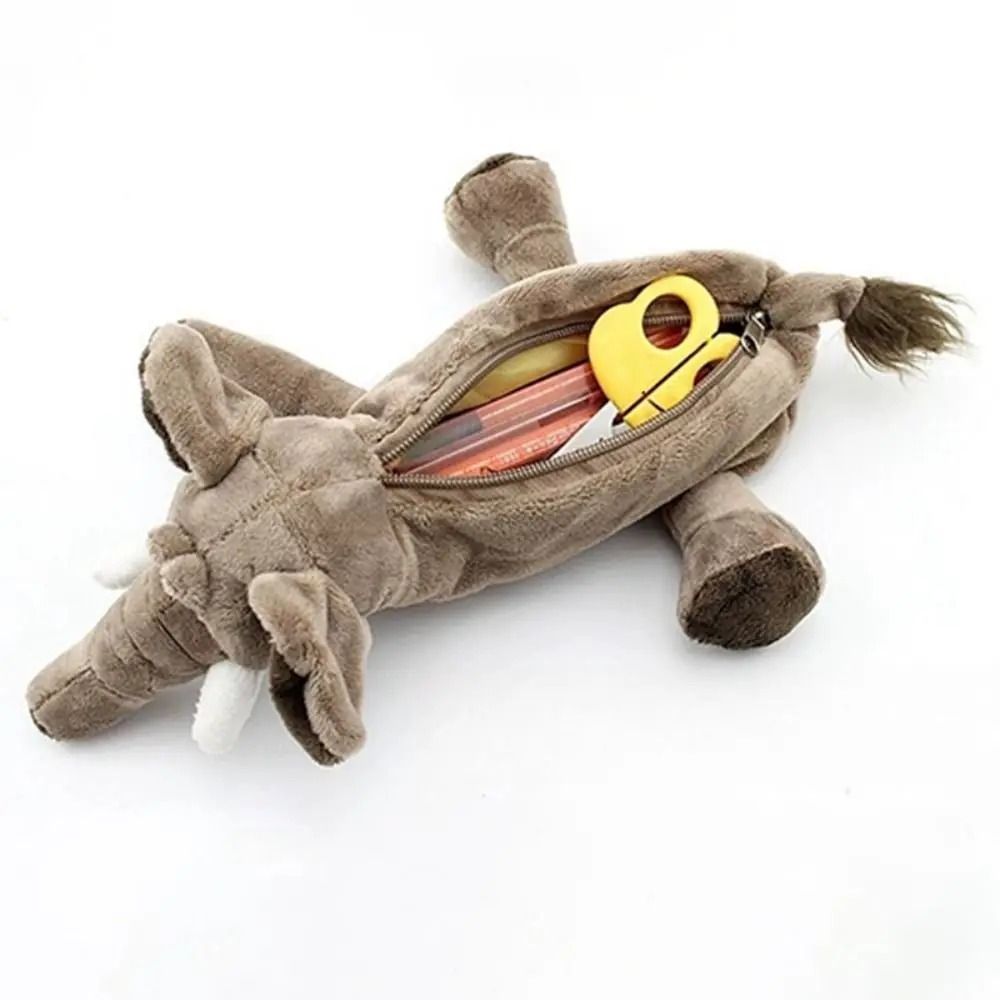 Kawaii Plush Animal Pencil Case Large Capacity Cute Forest Stationery Organizer 2