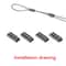 100PCS Fishing Double Barrel Crimp Sleeves Connector Kit For Wire Leader And Rigging 1