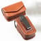 Portable PU Leather Folding Glasses Case With Belt Clip Wearable Eyewear Holder 4