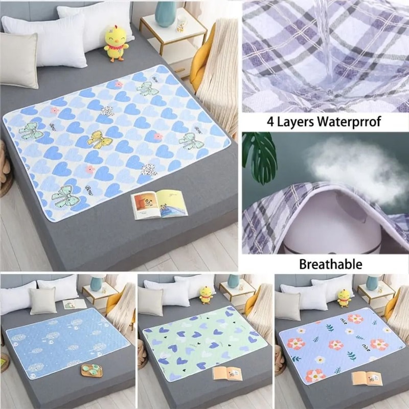 Reusable Waterproof Baby Underpad 2362x5906in Leakproof Washable Bed Protector Mat 0