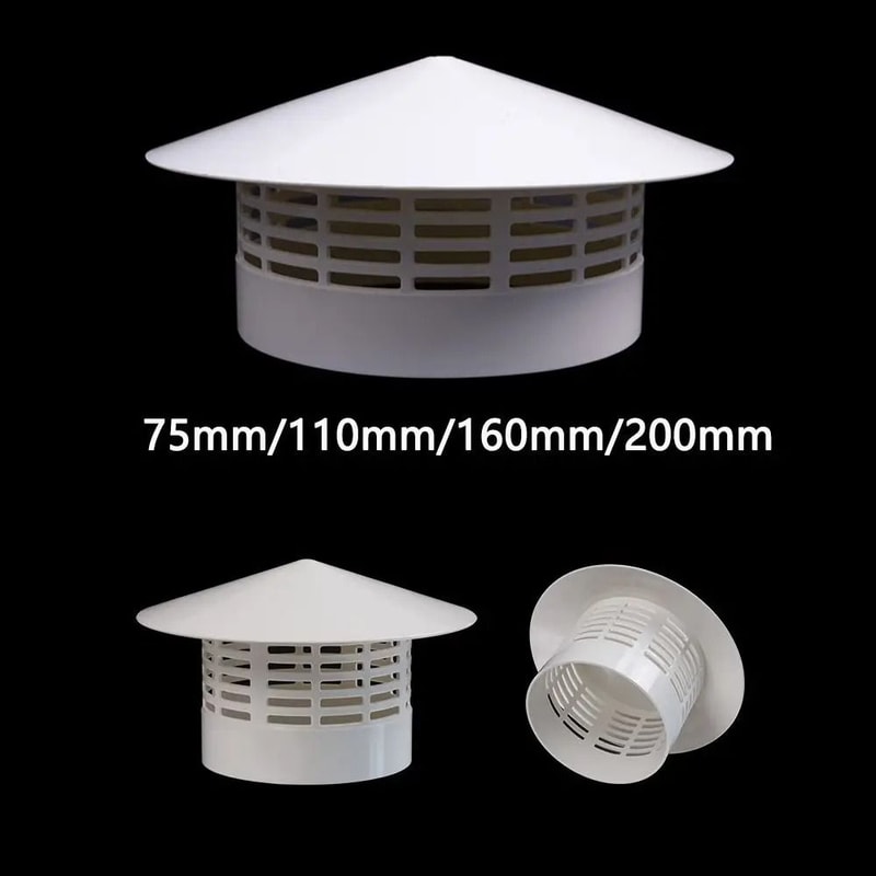 Weatherproof PVC Roof Air Vent Cover For Round Duct Exhaust Systems 4