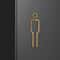 Luxury Black Gold Toilet Door Sign Plate For Bathroom Washroom Walls 1