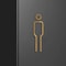Luxury Black Gold Toilet Door Sign Plate For Bathroom Washroom Walls 1