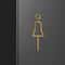 Luxury Black Gold Toilet Door Sign Plate For Bathroom Washroom Walls 2