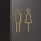 Luxury Black Gold Toilet Door Sign Plate For Bathroom Washroom Walls 6