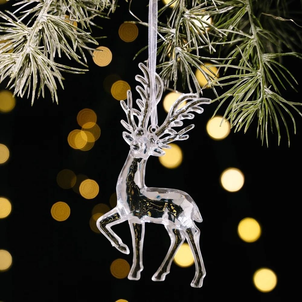 Transparent Acrylic Angel Christmas Tree Hanging Ornament Decor 6