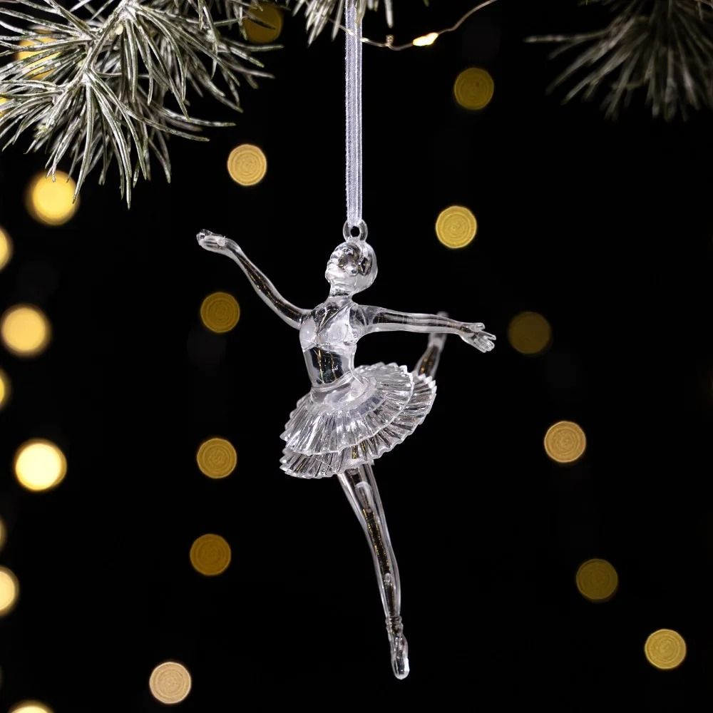 Transparent Acrylic Angel Christmas Tree Hanging Ornament Decor 14