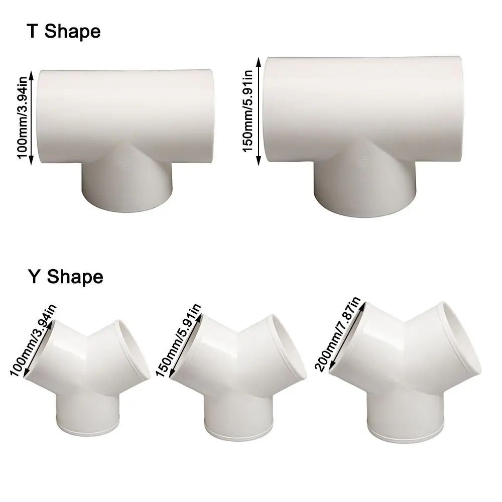 PVC 3Way Duct Connector Splitter For Ventilation Exhaust Pipes 5