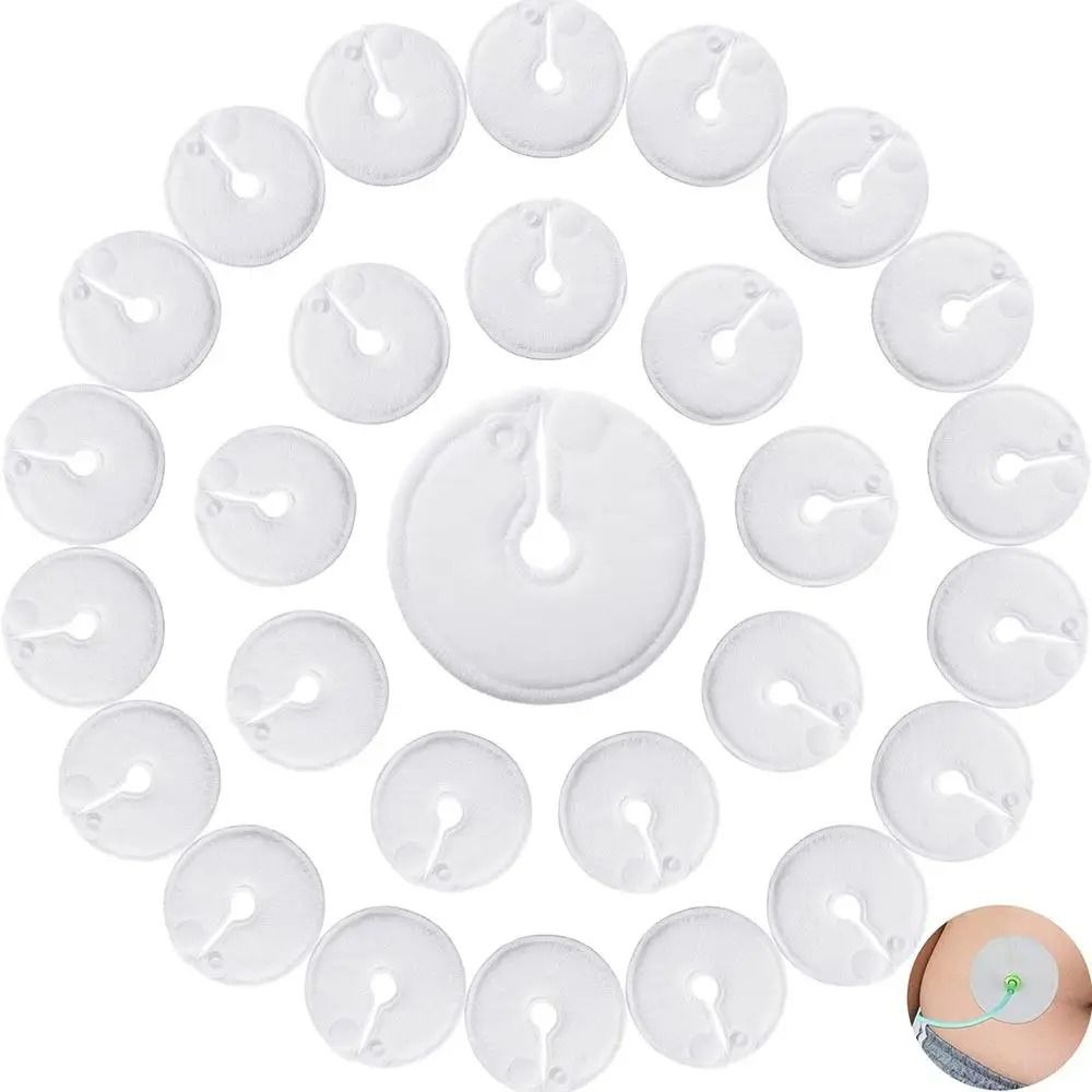 Soft Absorbent G Tube Pads Holder Covers For Feeding Tube Care 1
