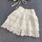 Womens Boho Crochet LaceUp Shorts With High Waist Design 8