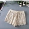 Womens Boho Crochet LaceUp Shorts With High Waist Design 13