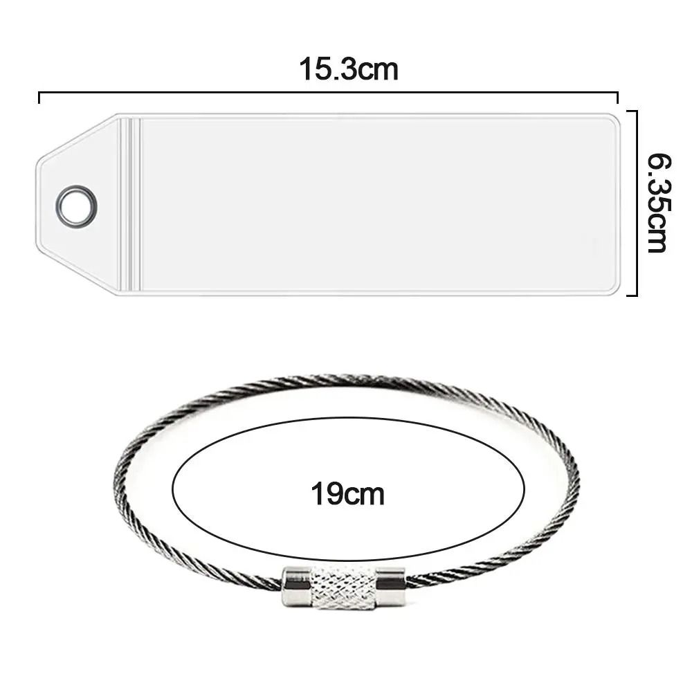 Waterproof Cruise Luggage Tag Holder With Zip Seal Steel Loops 5