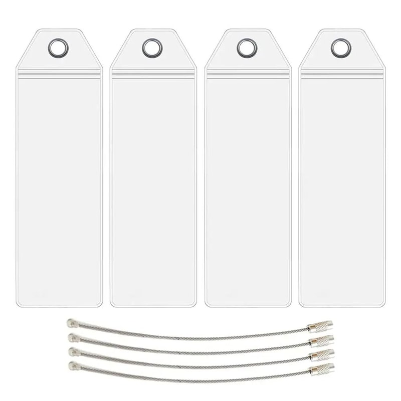 Waterproof Cruise Luggage Tag Holder With Zip Seal Steel Loops 6