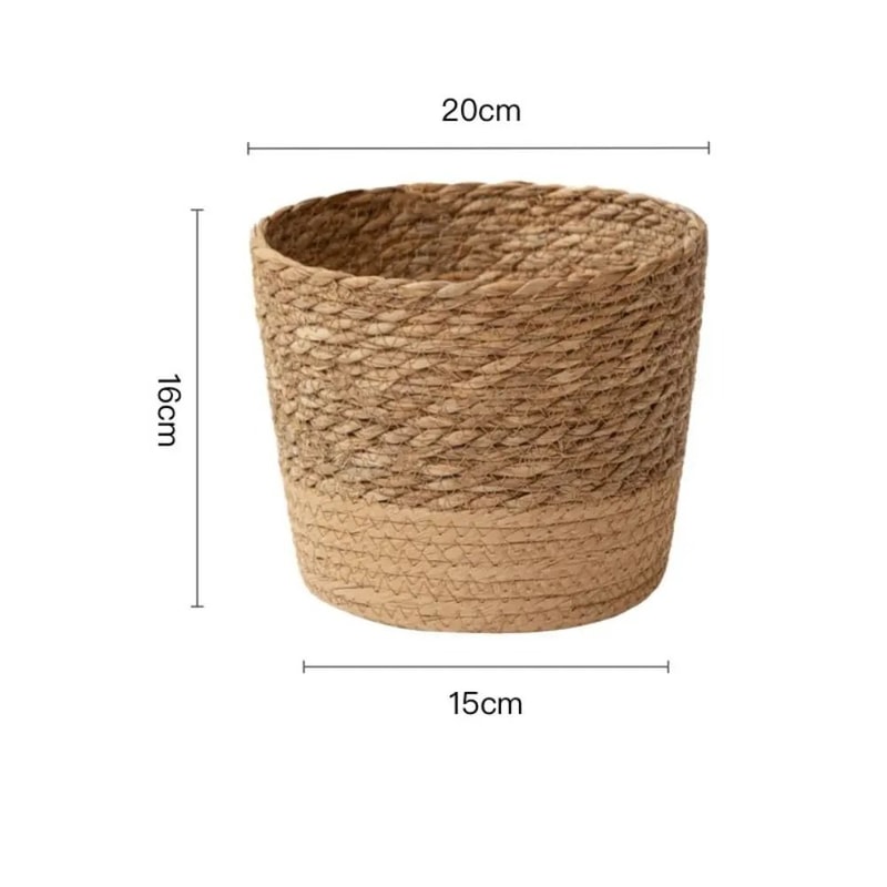 Handmade Rattan Woven Planter Basket For Indoor Outdoor Plants 7