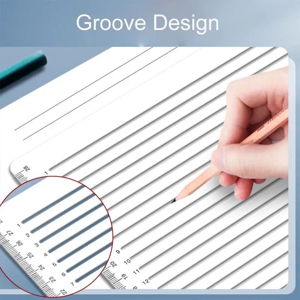 Transparent Calligraphy Stencil Ruler For Straight Writing Handwriting Practice 2