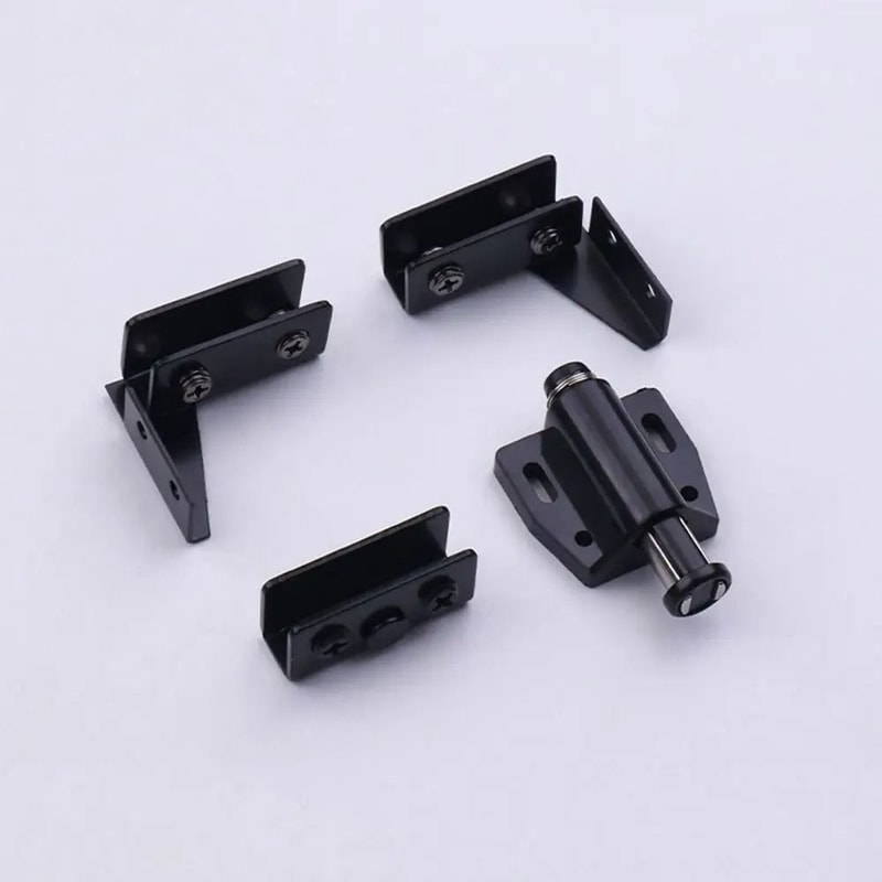 2PCS Zinc Alloy NonPerforated Glass Door Hinges For Wine Cabinets Display Cabinets 9