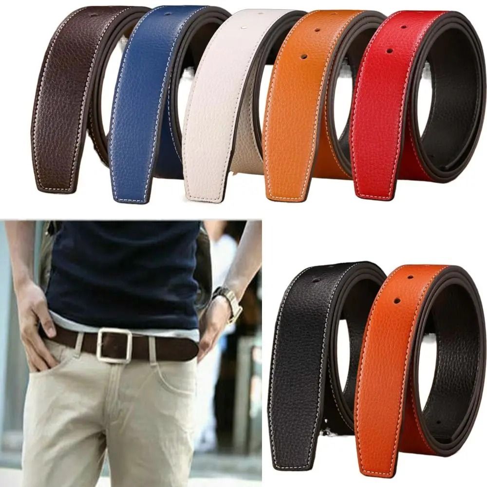 37cm Genuine Leather Replacement Belt Strap For Jeans Trousers 0