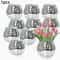 Silver Mirror Disco Ball Flower Pot Vase For Modern Home Decor 0