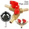 3Way Brass Hose Barb Ball Valve Connector For Fuel Gas Water Air Systems 0