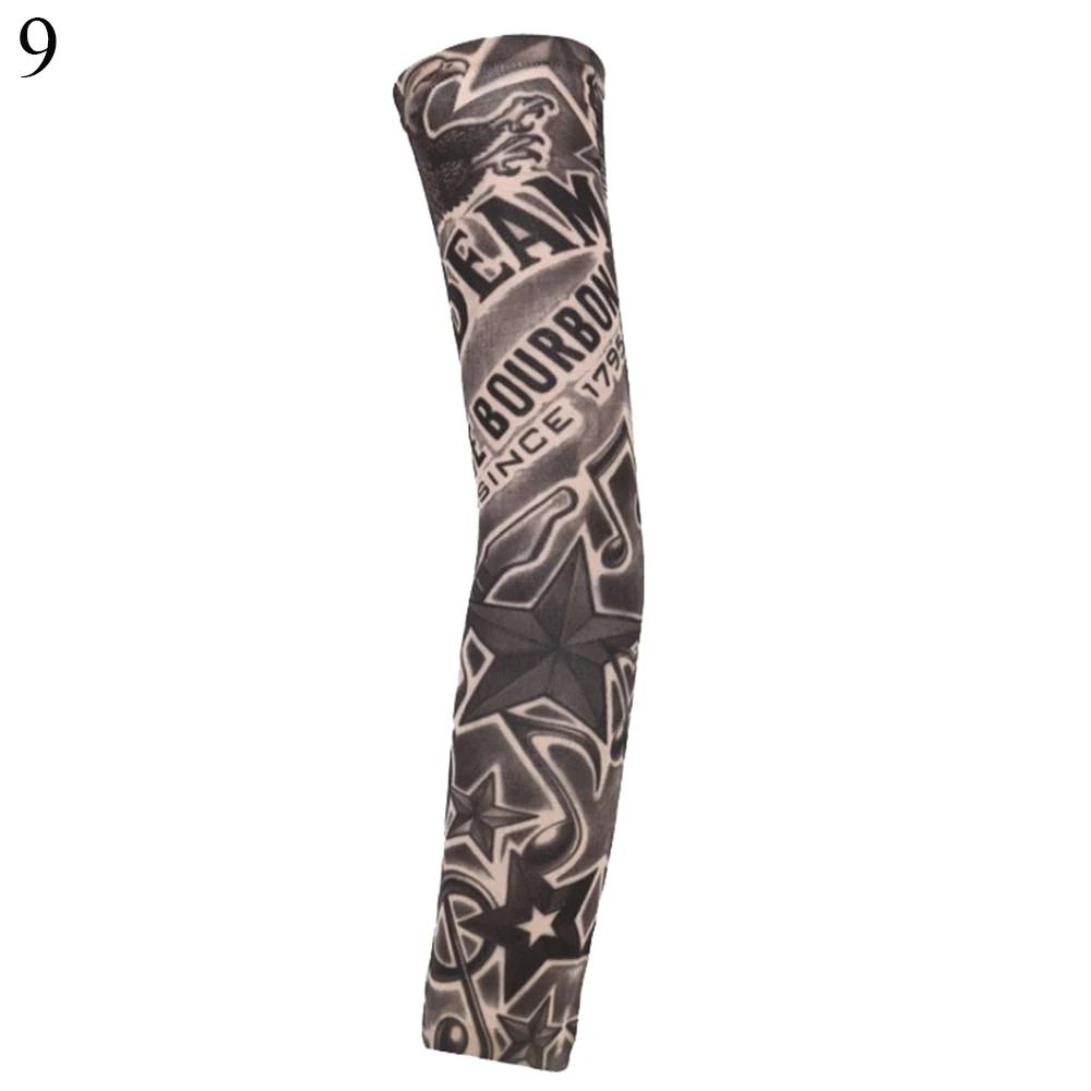 Floral UV Protection Tattoo Arm Sleeves For Cycling Running Outdoor Sports 14