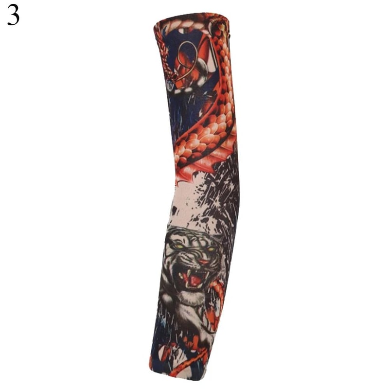 Floral UV Protection Tattoo Arm Sleeves For Cycling Running Outdoor Sports 8