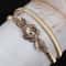 Womens Luxury Elastic Gold Leaf Chain Waist Belt For Dresses Fashion Styling 13