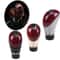 Universal Wooden PU Leather 5Speed Shift Knob For Cars Trucks 3