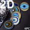 6Piece Wooden Evil Eye Coaster Set With Holder For Home Decor 5