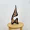Abstract Wooden Curved Sculpture Decor For Bookshelves Desktops 2