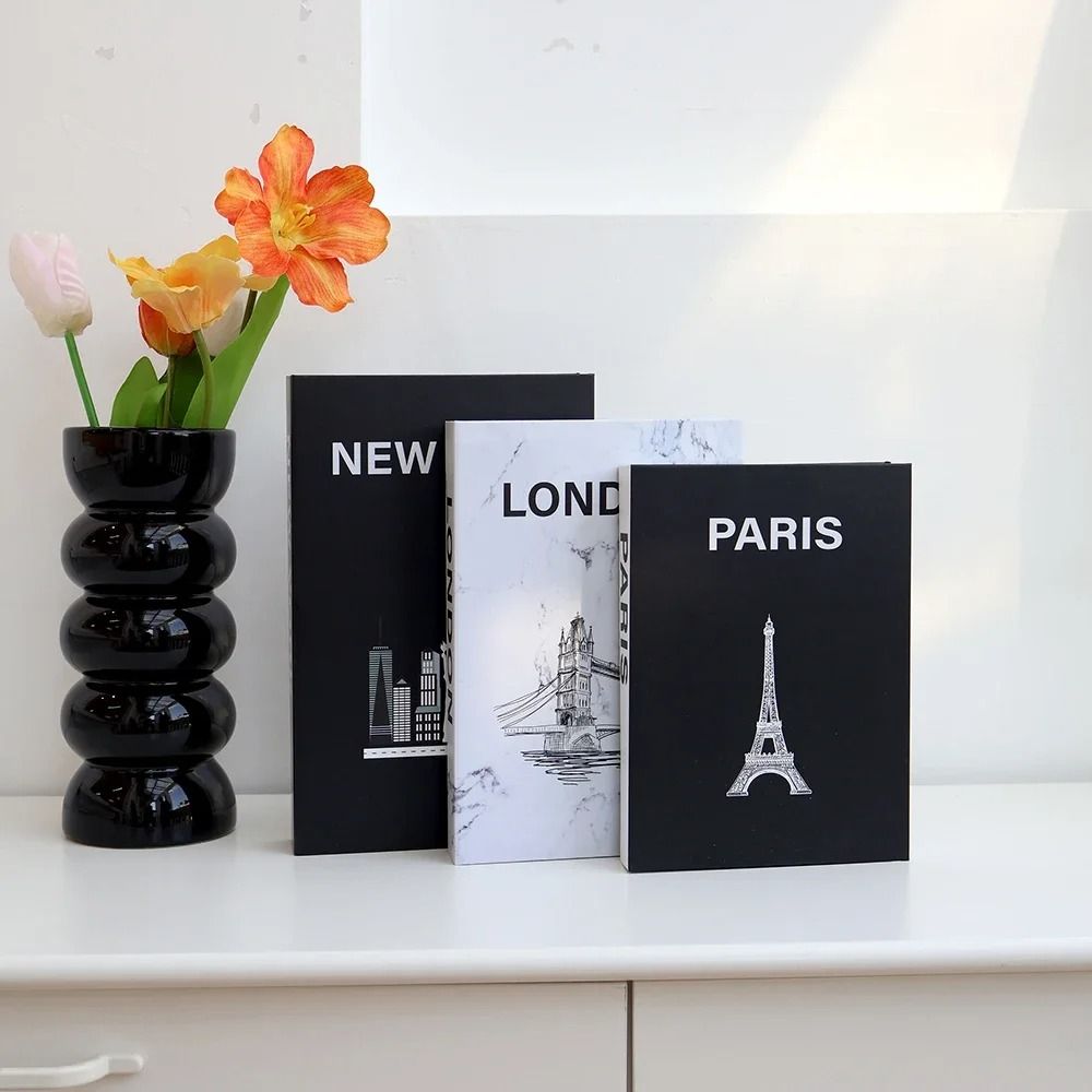 Decorative Faux Book Set For Coffee Table Bookshelf Styling 23