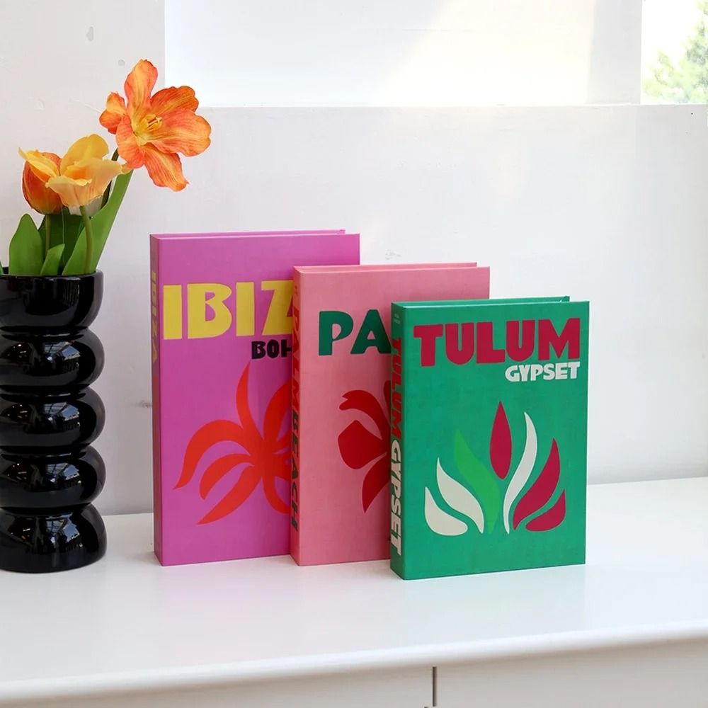 Decorative Faux Book Set For Coffee Table Bookshelf Styling 26