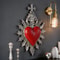 Minimalist Flaming Heart Arrow Resin Wall Pendant Decor 3