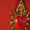 Minimalist Flaming Heart Arrow Resin Wall Pendant Decor 5