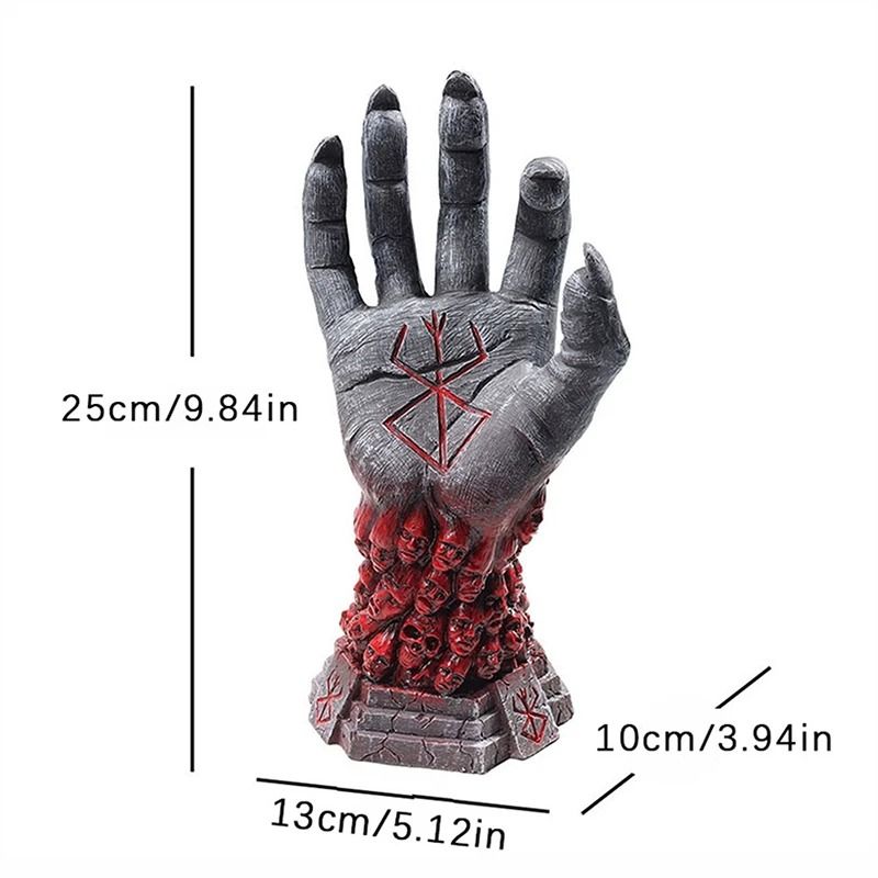 Dark Berserk Grim Reaper Skull Hand Resin Figurine Decor 5
