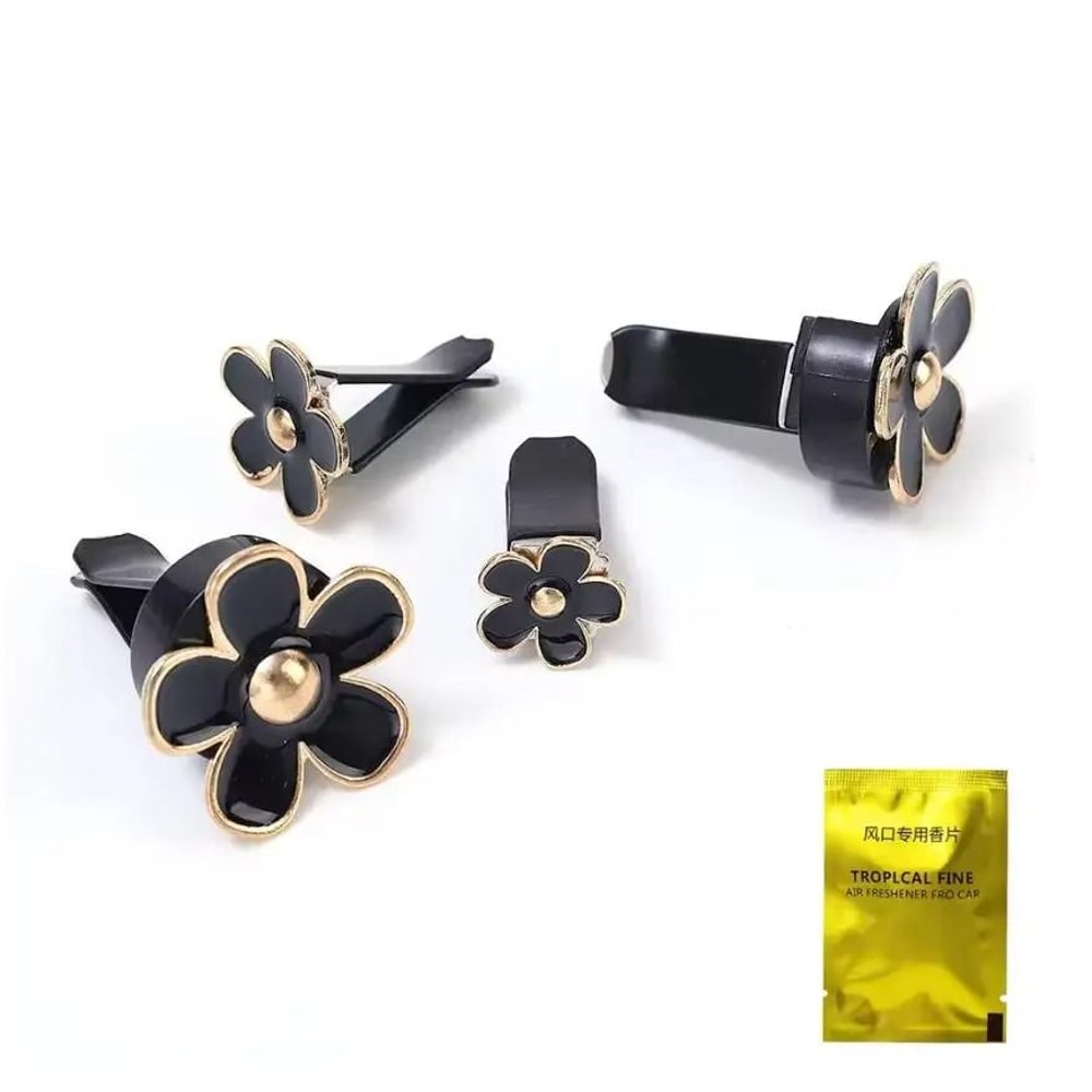 Cute Floral Car Air Vent Perfume Clip For Girly Interior Decor 8