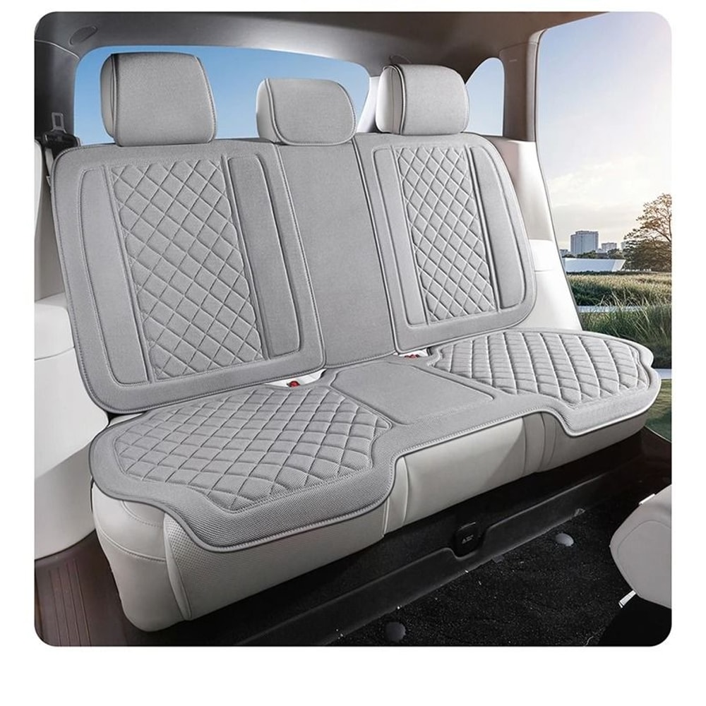 Luxury Linen Car Seat Cover Set For SUVs Sedans 18